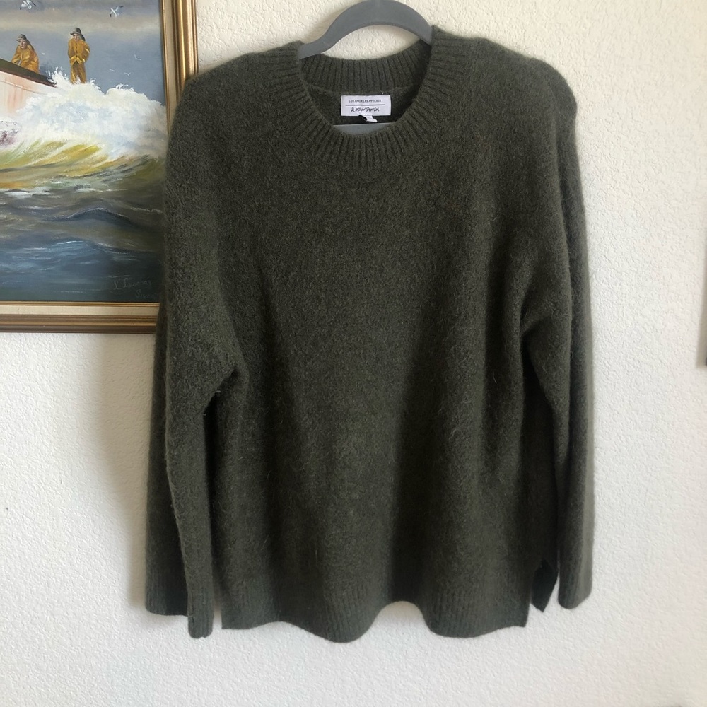 & Other Stories Army Green Wool Sweater